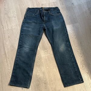 Classic Carhart Blue Insulated Blue Jeans Relaxed Fit